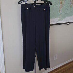 MICHAEL KORS Pull-On Sailor/Palazzo Pants in Navy - Size Large